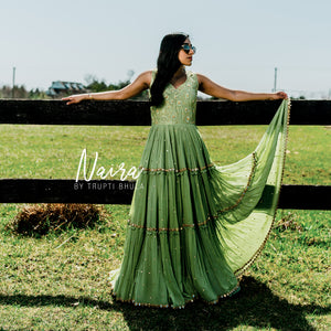 Amber Green Gown